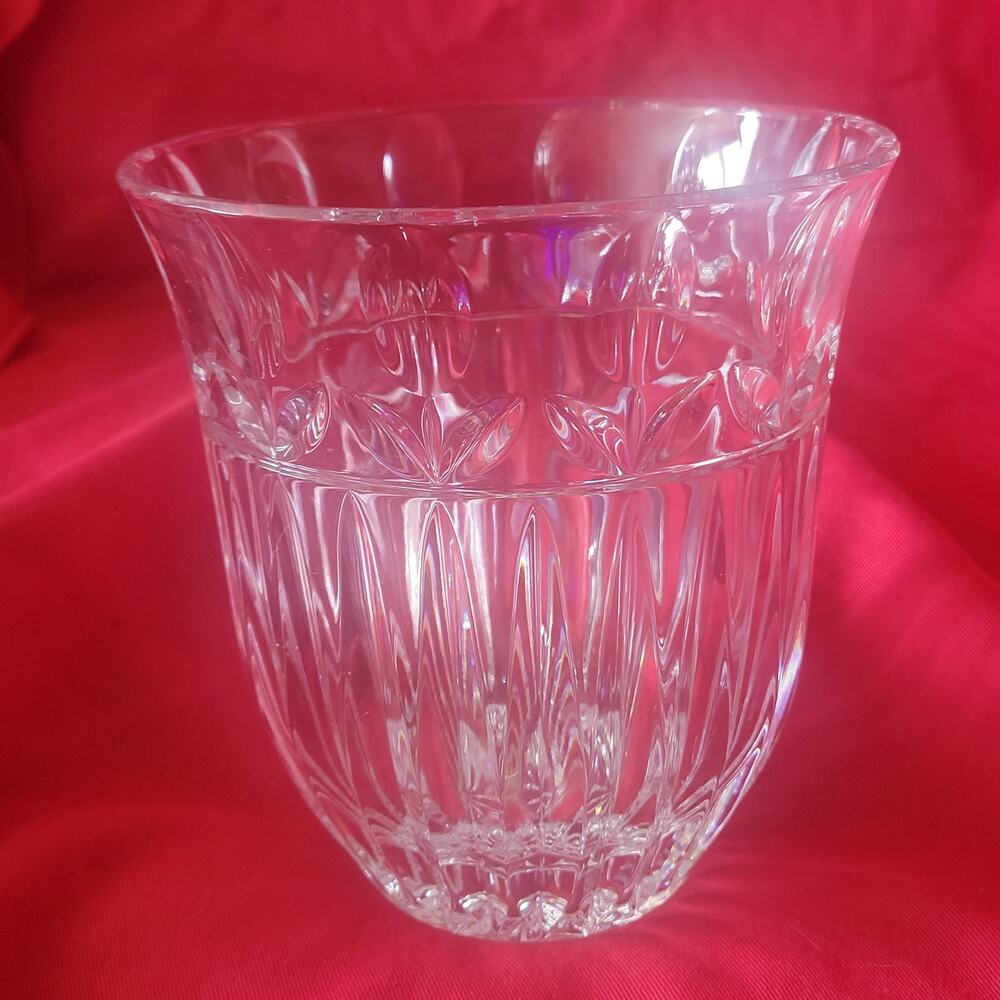 Vintage Block Heavy Crystal Tulip Vase‎ Spring Great Condition